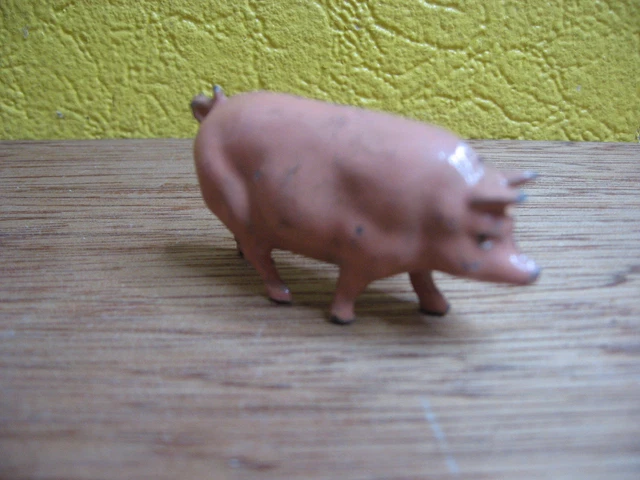 Figurine Ferme  Bf Dc  Plomb Creux Cochon
