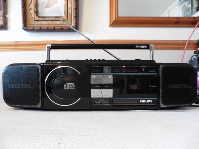 PHILIPS D8054/00 VINTAGE radio stereo cassette recorder boombox