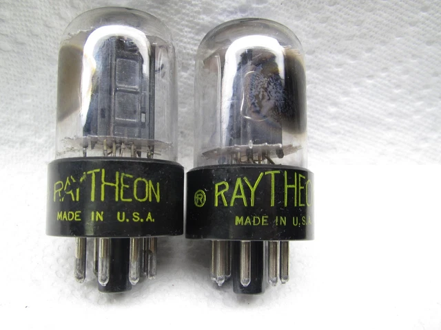 Paire De Tubes Préampli Raytheon 6SN7GTA Assortis – Vintage, NOS