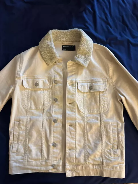 Asos Denim Jacket - Large - White/Ecru - New Without Tags - Worn Once