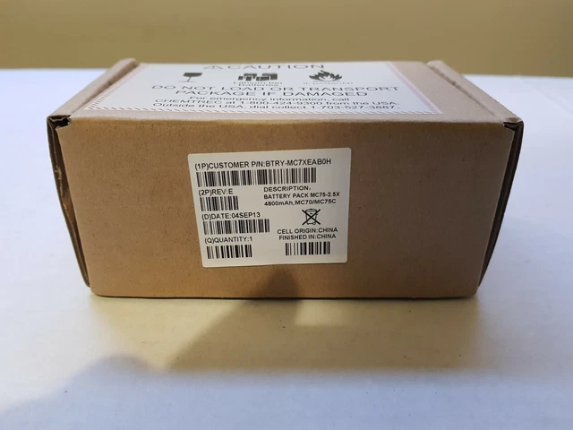 Zebra Motorola MC70 MC75 4800mAh Battery 82-71364-06 or BTRY-MC7XEAB0H Lot#1155