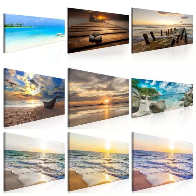 STRAND MEER LANDSCHAFT NATUR Wandbilder xxl Bilder Vlies Leinwand c-B-0133-b-a