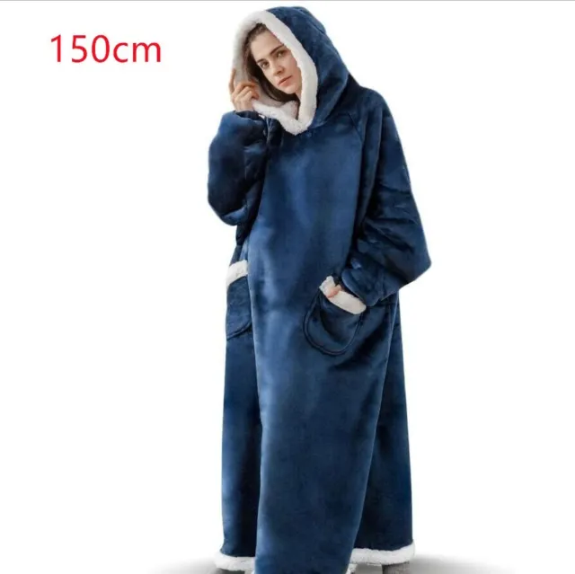 Felpa con cappuccio plaid coperta Inverno caldo vestiti domestici donne uomini 13