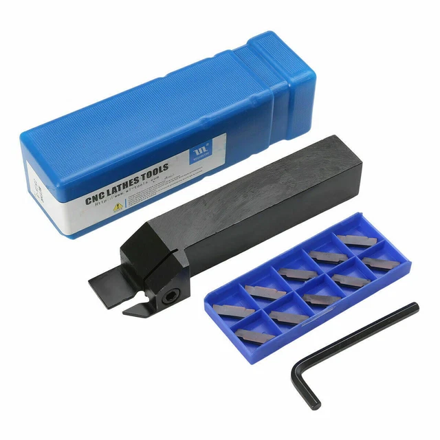 Porte-Outil Tournage CNC Rainurage MGEHR2525-3 Avec 10 Inserts MGMN300-M - Clé Incluse