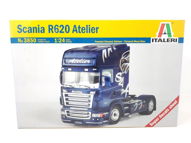 Scania R620 Model ITALERI SCANIA R620 Atelier Big Rig Truck Model #3850 1:24 Model Kit ...