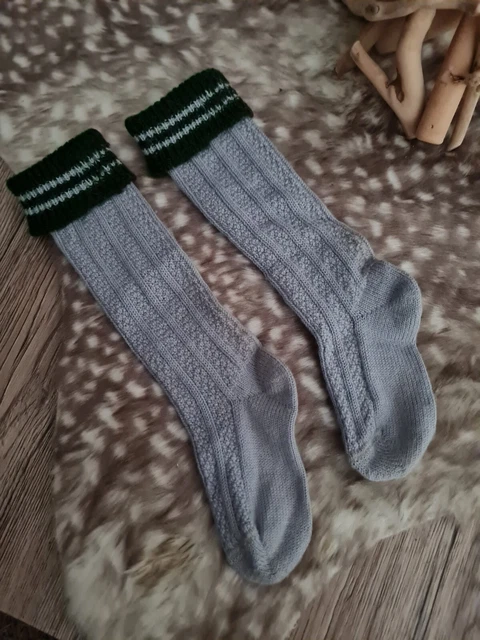 Calze tradizionali bambini grigio/verde taglia 24 come nuove!