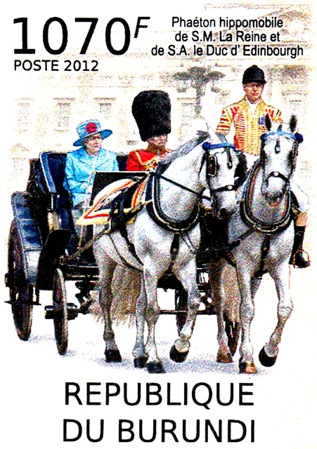 Ungezähnt MNH Kutsche Pferd Tier Königin Elisabeth II 2 Monarchie Adel / 1496