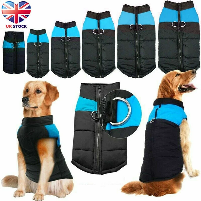 Waterproof Pet Dog Puppy Vest Jacket Warm Winter Clothes Outdoor Padded Coat UK
