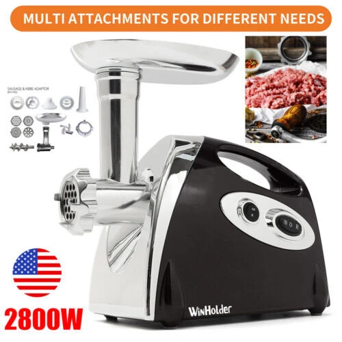 2800W Electric Meat Grinder Home Appliances Sausage Stuffer Mincer Machine Black