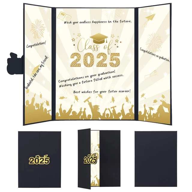 FORBFAN GRADUATION GUEST Book 2025 Black Gold Class of 2025 Graduation ...