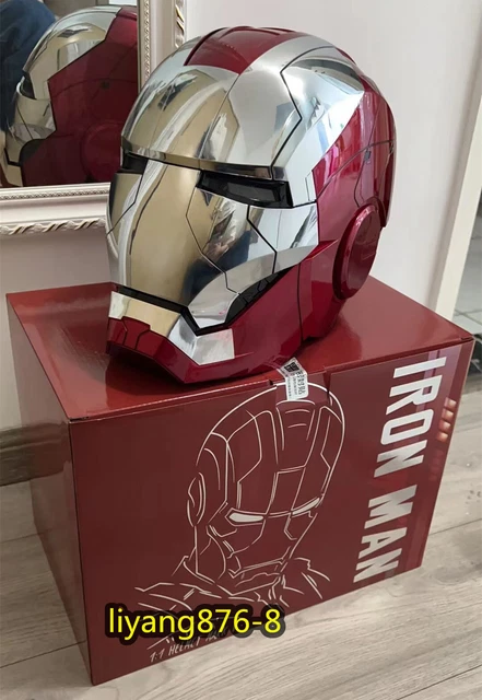 IRON MAN MK5 1:1 Helmet Wearable Voice-control Deformed Mask Cosplay ...