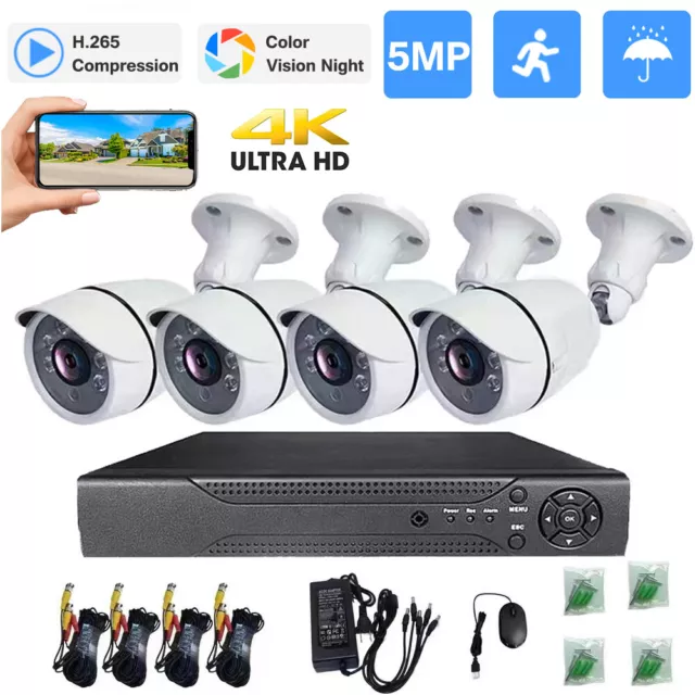 4CH 1080P Outdoor Wireless HDMI Security Camera System WIFI CCTV Audio DVR Kit