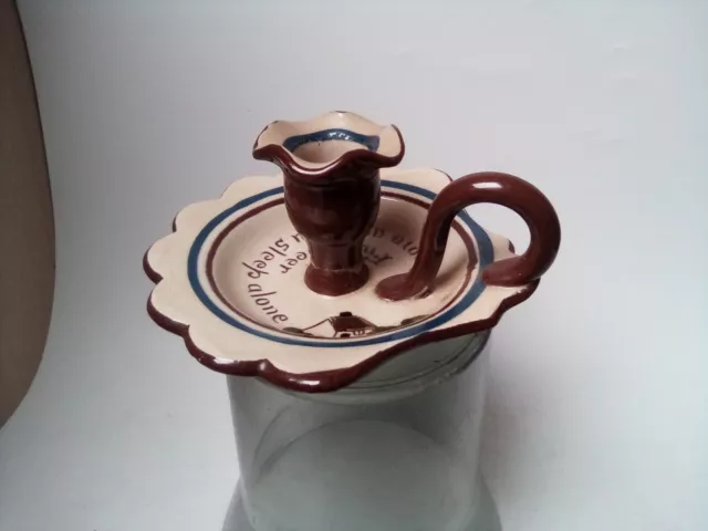 Beer Longpark pottery Torquay Candle holder  Cottage   design  13 cm 3