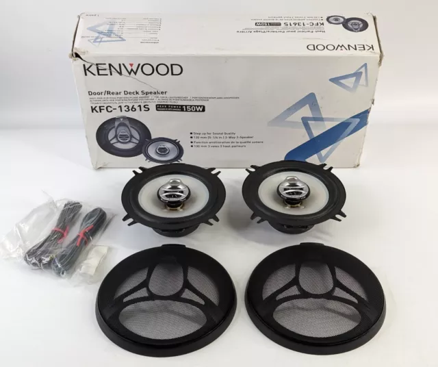 Kenwood KFC-1361S Pair of 150W Door / Rear Deck Car Speakers 130mm (NO FITTINGS)