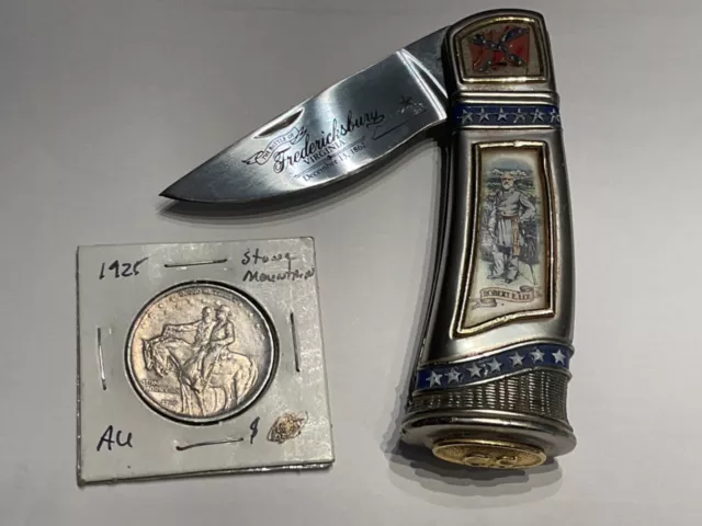 1925 Stone Mountain Half Dollar & R E Lee commemorative knife