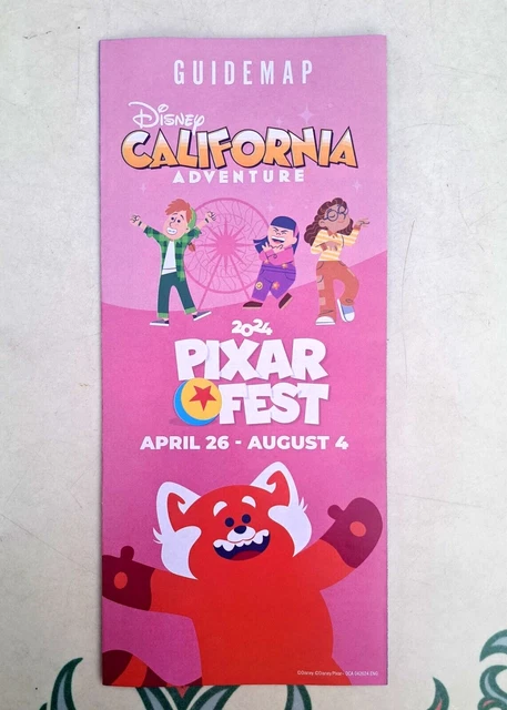 DISNEY CALIFORNIA ADVENTURE DCA Guide Map Pixar Fest 2024 £2.35 ...