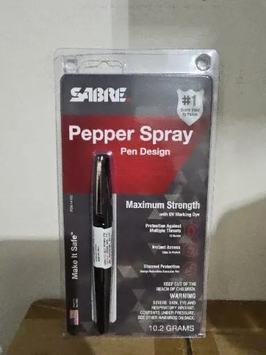 Sabre Red Pepper Spray - Police Strength - Discreet Pen Design with 15 Bursts &