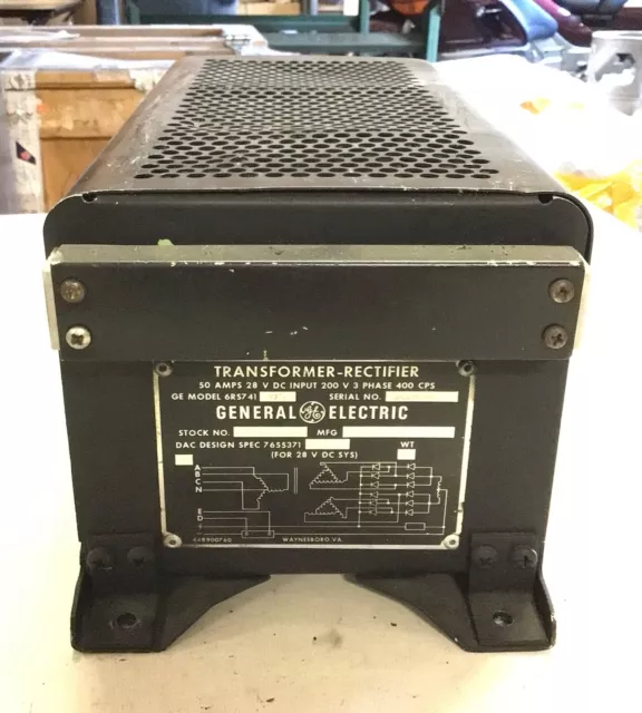 GE Aircraft Transformer/Rectifier Model 6RS7 41 (As Removed) Nostalgia/Art?