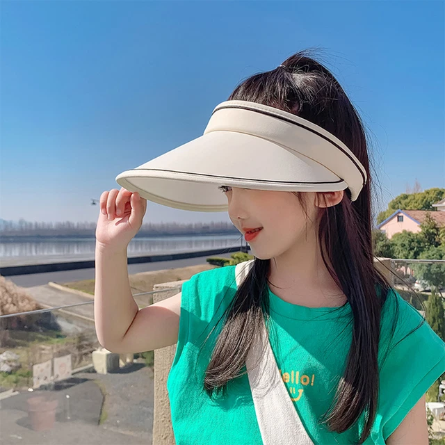 Cappello di protezione UV stile semplice protezione solare bambini casual visiera solare cappello cavo