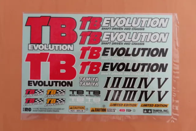 RC Tamiya Decal 58267 TB Evolution Chassis Kit NEU NIB 2000