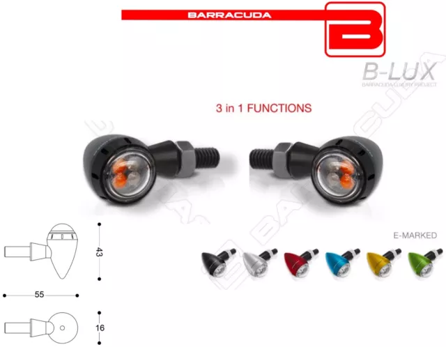 Frecce S-LED 3 BLUX Luci POSIZIONE STOP APRILIA Habana 125 Leonardo 125