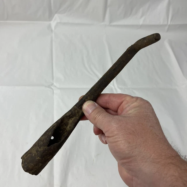 Antique Primitive Tool Wrought Iron Blacksmith Made Hook Tool