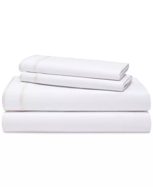 Juego de Sábanas Reina Ralph Lauren Spencer Border 300TC $170 CREMA CLÁSICA