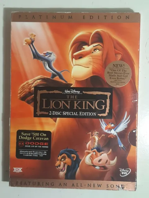 Walt Disney The Lion King 2-Disc Special Edition DVD Movie w/ Case 2003