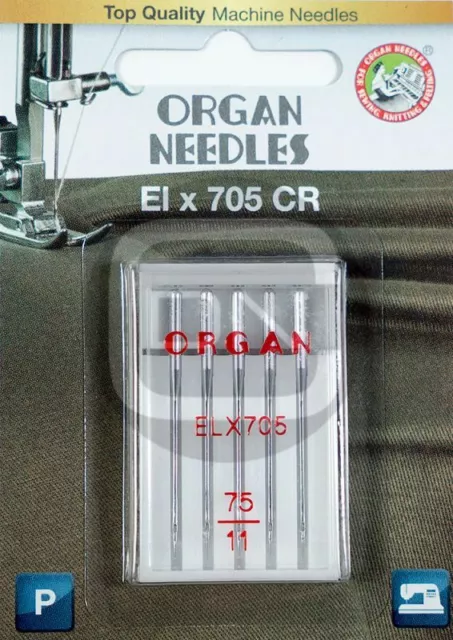 Overlocknadel ELx705 CR, Stärke 75, 5er Pack (ORGAN)