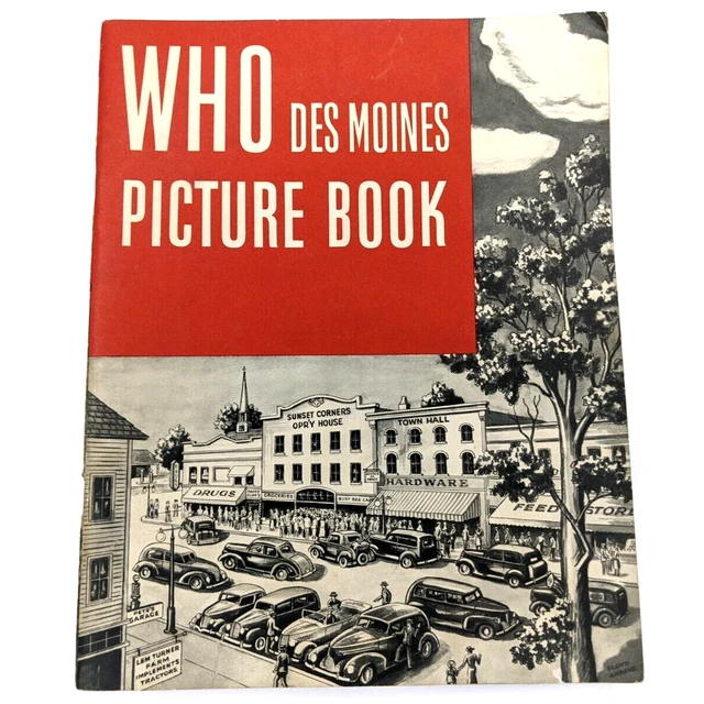 c1940s Des Moines, IA WHO Radio Station Picture Book Golden Gloves Boxing Vtg 2D