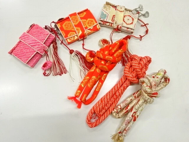 42257# Japanese Kimono / Kimono Hakoseko & Marukuge Set For Girls