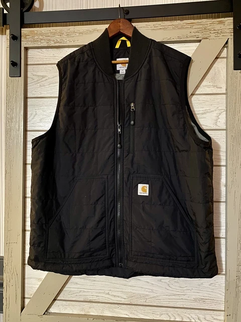 Carhartt insulated zip up quilted vest sz xl