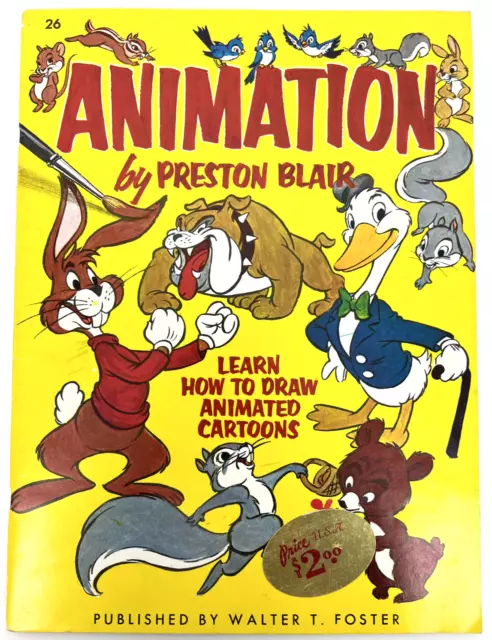 Guía tutorial de arte de animación de Preston Blair aprende a dibujar dibujos animados