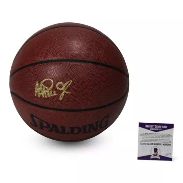 Magic Johnson Signed NBA Basketball (Johnson COA)