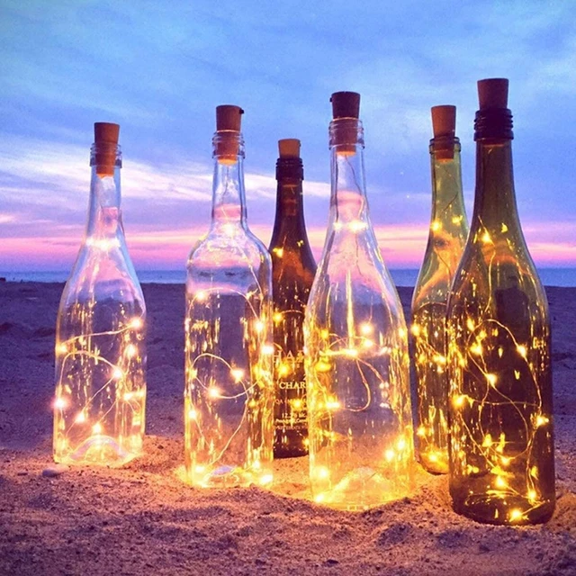 10X 20LED Fairy Light Wine Bottle String Lights Cork Copper Wire Christmas Decor
