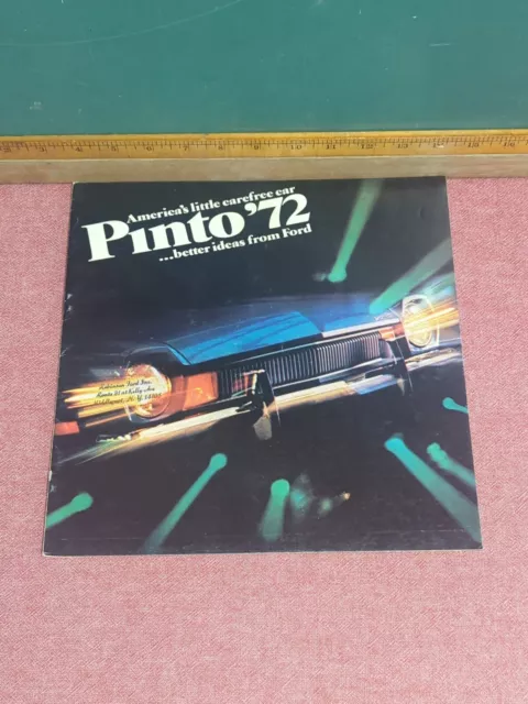 1972 Ford Pinto Vintage Original Car Sales Brochure Automobile Advertising