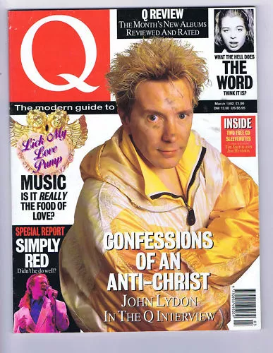 JOHN LYDON / SIMPLY RED	Q Magazine	NO.	66	March 1992