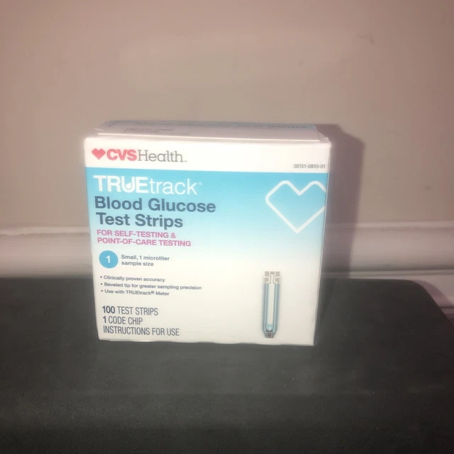 CVS TRUE TRACK blood glucose test strips 100 test strips expires 721