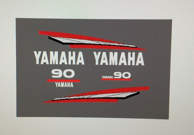 YAMAHA 2-STROKE 70/85/90hp Outboard Engine MARINE VINYL Decal Kit £60. ...