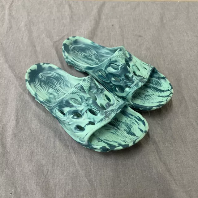 Merrell Hydro Slide Unisex Green Swirl Sandal - Men’s Size 5.5 Women's 7 Charity