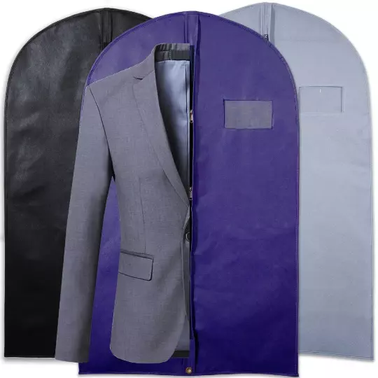 40'' Suit Cover Clothes Breathable Mens Garment Travel Zipped Dress Storage Bags