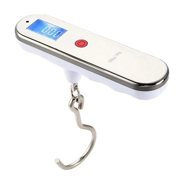 Escala de acero inoxidable con gancho digital LCD maleta báscula de ponderación