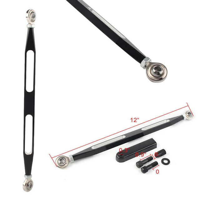 Collegamento leva del cambio 12" nera per Harley Touring Sportster Dyna 1980-2019