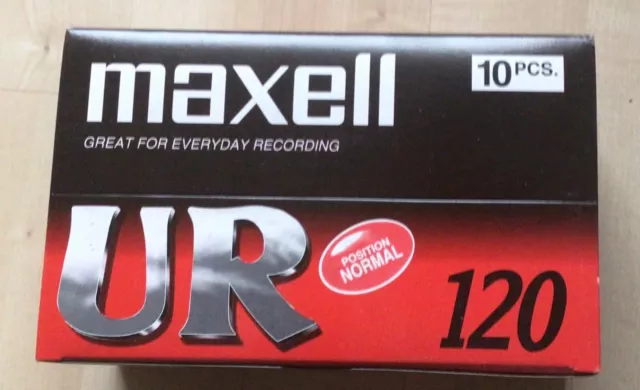 Audiokassetten 10 stk. maxell ur 120