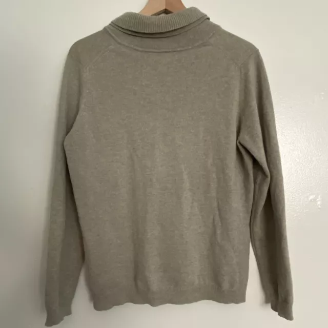 Jones New York Collection 100% Cashmere 0X (L) Ladies Gray Sweater Cowl Neck 2