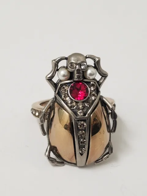 alexander mcqueen Women’s scarab beetle s ring size 15 made in Italy  usa size 7