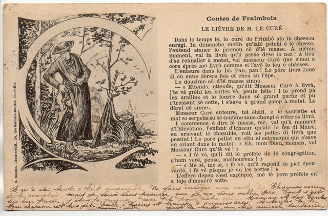 FRAIMBOIS - Meurthe et Moselle - CPA 54 - les CONTES Lievre et curé