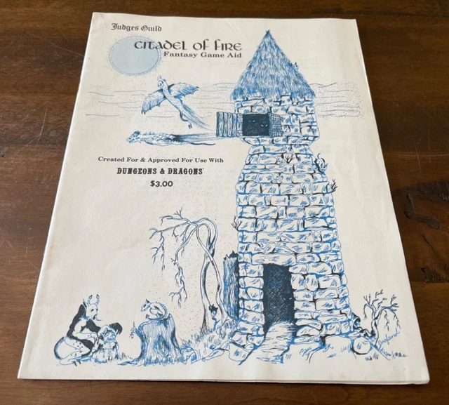 Dungeons and Dragons Judges Guild Fantasy Playing Aid Citadel of Fire AD&D 1974