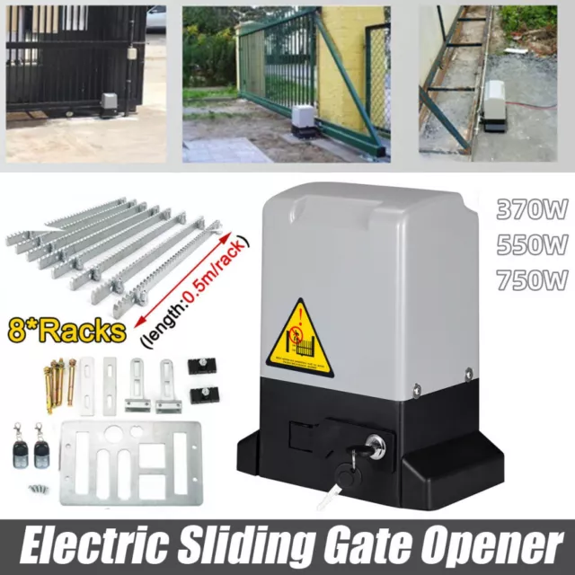 800/1200/2000KG Automatic Sliding Gate Opener Electric Door Operator w/Remotes
