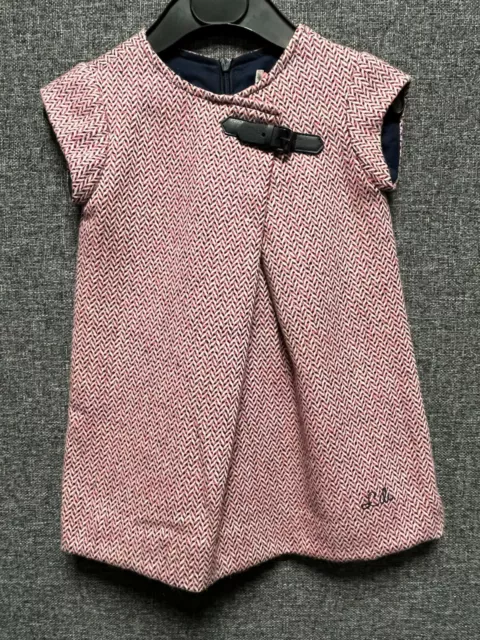 Lili Gaufrette Pink Herringbone Dress Age 2 Years TD023 BB 24